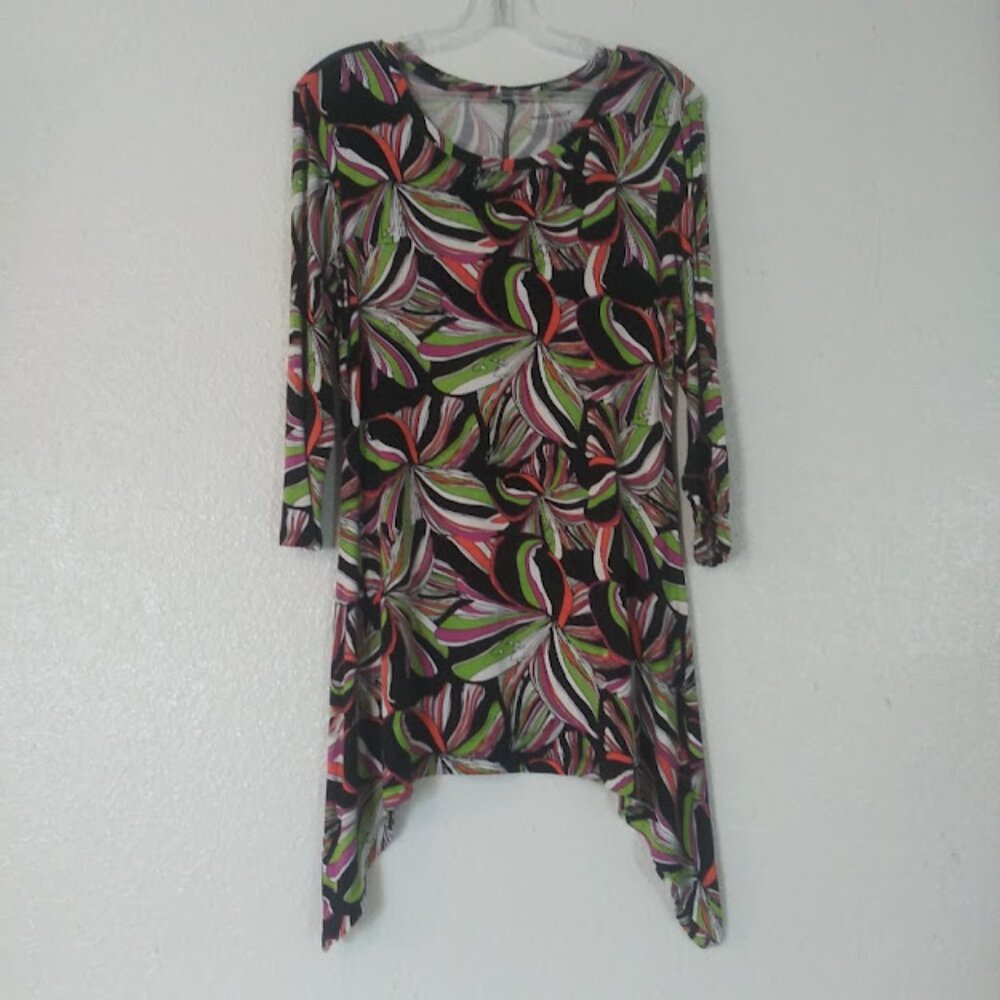 Westbound women's size S multicolored hi-low tunic blouse